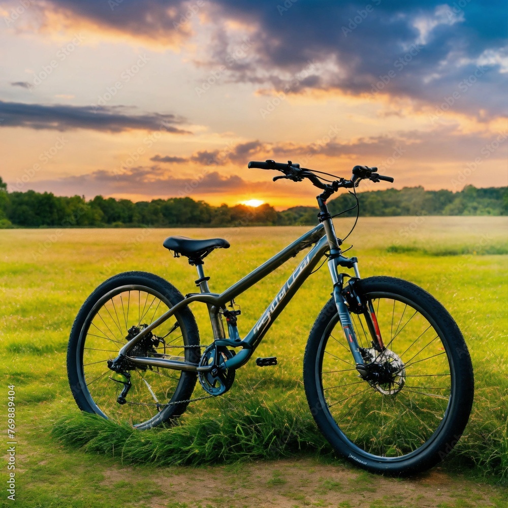 bicycle on the field