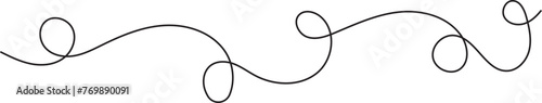 Squiggle line design element. Curved line design