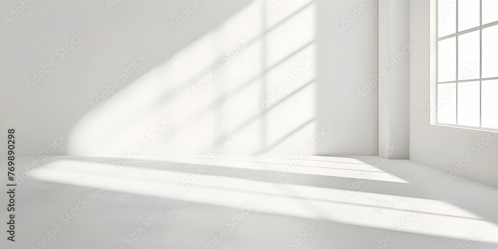 Fototapeta premium Empty white room with window