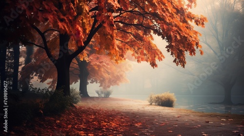 Autumn Background for Banner or Poster. Autumn Wallpaper.