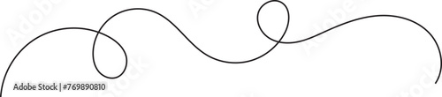 Squiggle line design element.  Curved line design