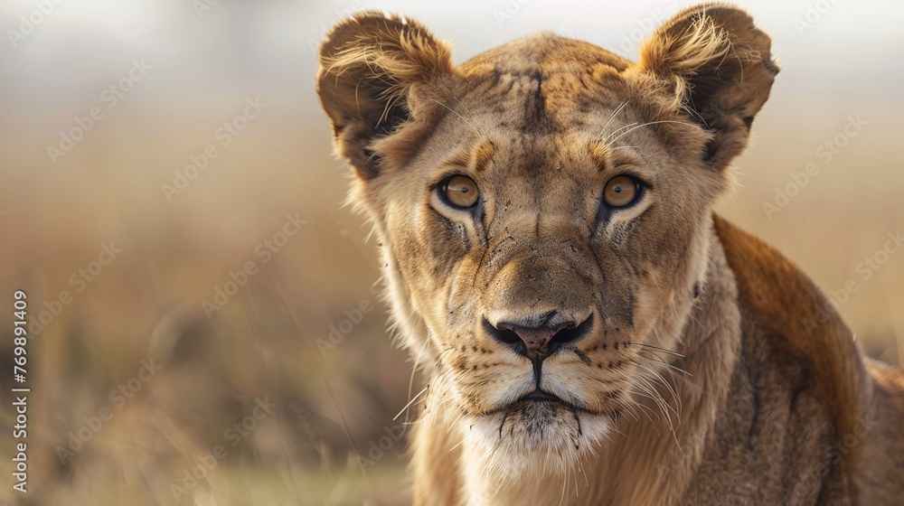 portrait of a lioness in the wild portrait of a lioness in the wild