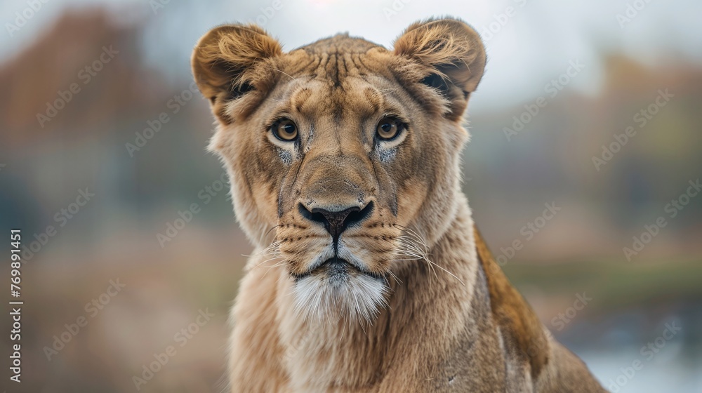 portrait of a lioness in the wild portrait of a lioness in the wild