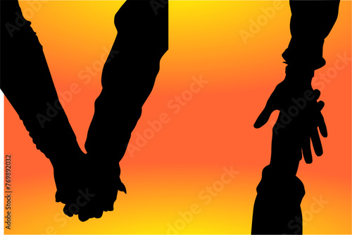 vector, ilustracion, manos, brazo, persona, plantas, señas, pose, amor, dedos, manos libres, siluetas, lenguaje, gestos