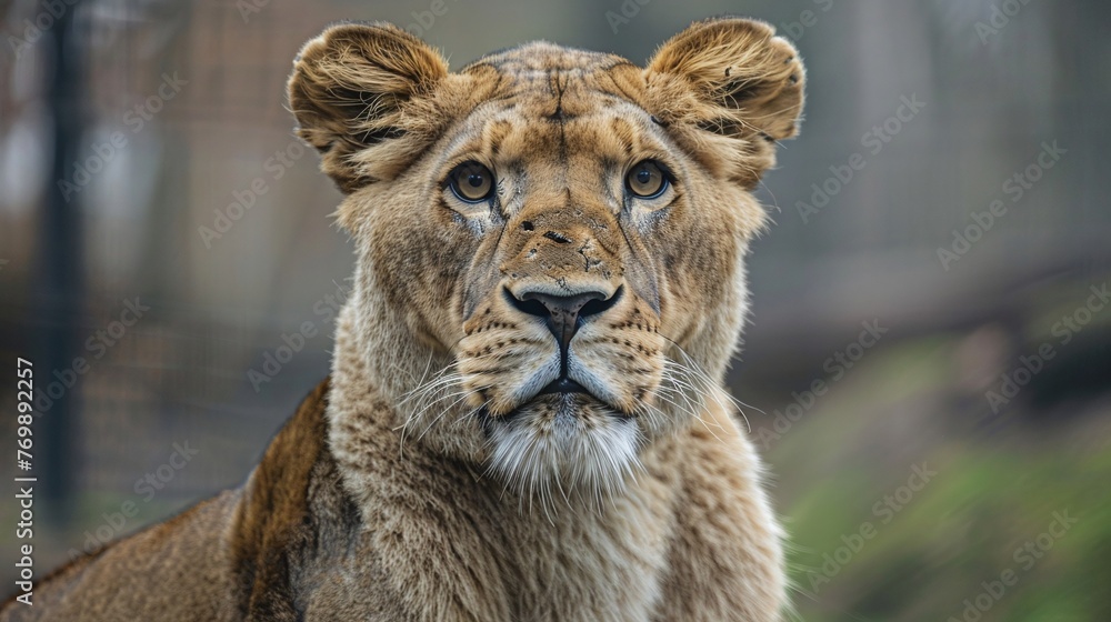 portrait of a lioness in the wild portrait of a lioness in the wild