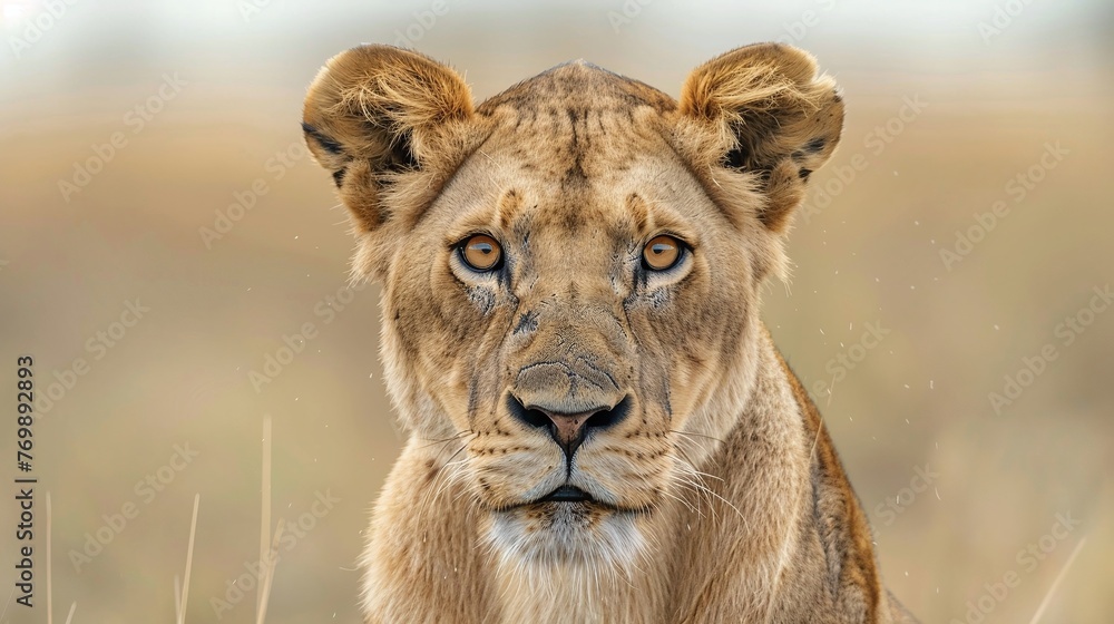 portrait of a lioness in the wild portrait of a lioness in the wild