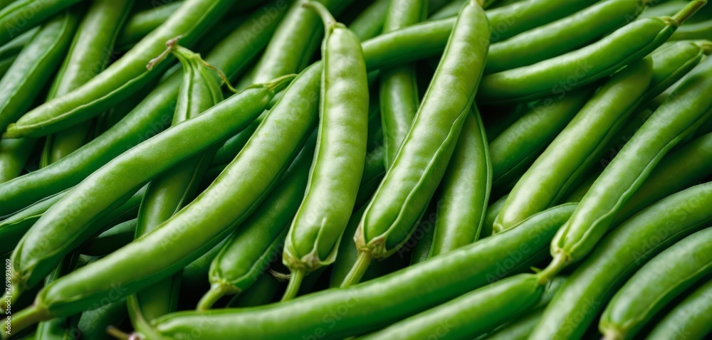 Green beans stacked on top of each other Green beans stacked on top of each other