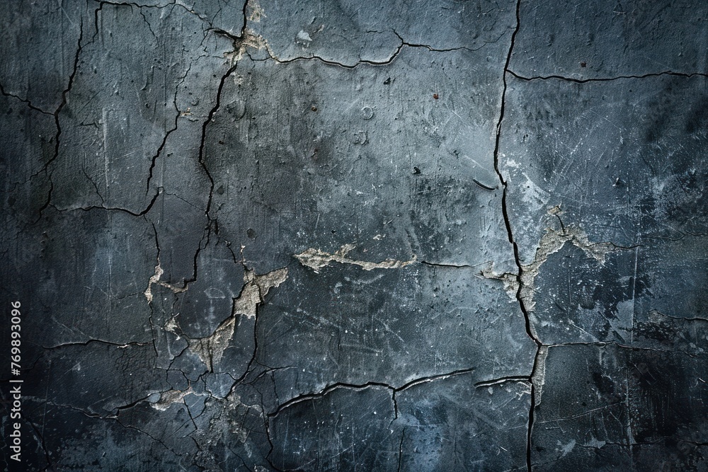 Obraz premium ice winter background cracks grunge texture black dark blue gray wallpaper. ai generative