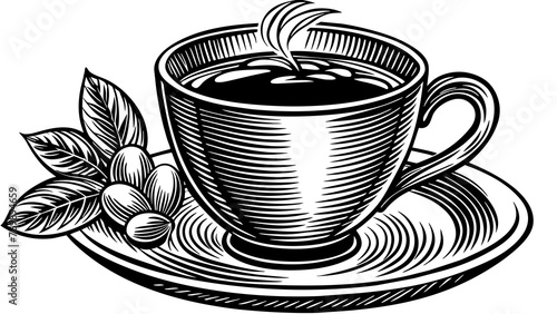 A cup  of tea and svg file