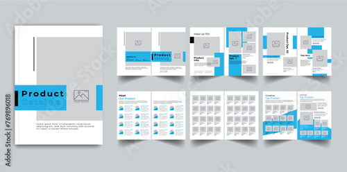 Product catalog design with cover page layout template