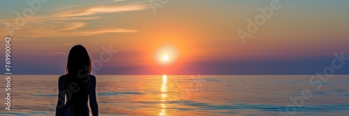 background.  sunset sun on the sea.  space for text, advertising © IULIIA