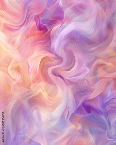 A colorful swirl of pink and orange with a purple hue. The colors are vibrant and the texture is smooth. The image has a dreamy, ethereal quality to it