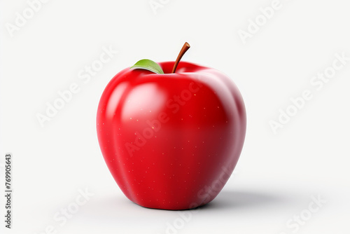 3D icon of a juicy red apple