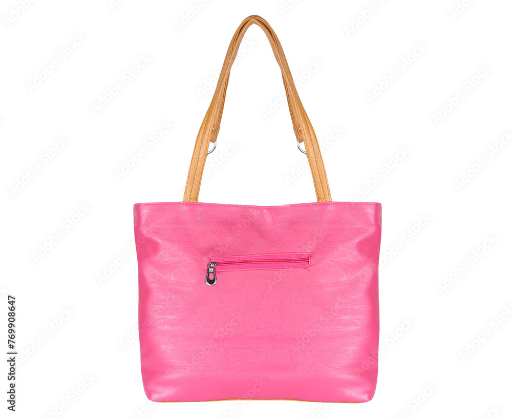 Chic and trendy ladies handbag, elegantly showcased against a pristine white backdrop for maximum allure. Chic and trendy ladies handbag, elegantly showcased against a pristine white backdrop for maximum allure.