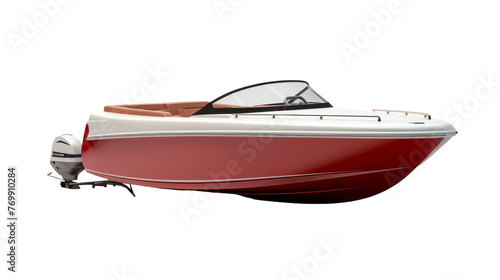 Isolated Electric Boat on transparent background.