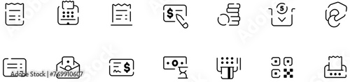 Set of Bills & Payment icons