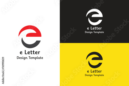 e Letter logo Template