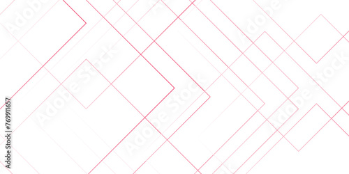 Abstract seamless modern architecture white and red color technology concept with geometric line. Simple block background with lines. Futuristic blueprint background with modern design.