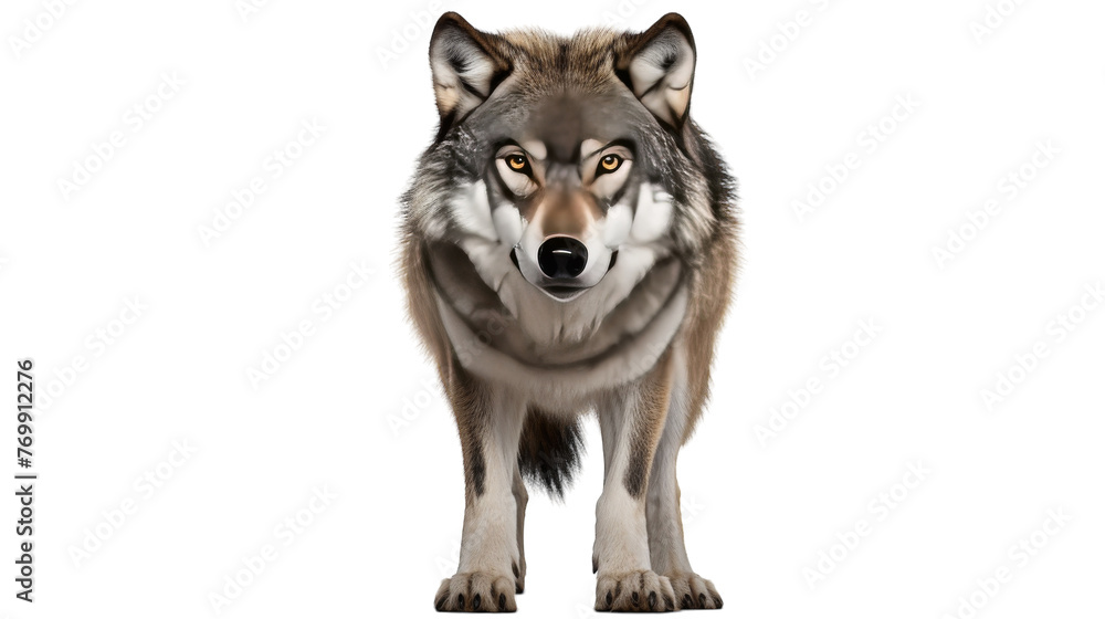 Wolf Closeup on transparent background