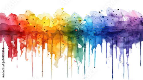 Abstract colorful rainbow color painting illustration