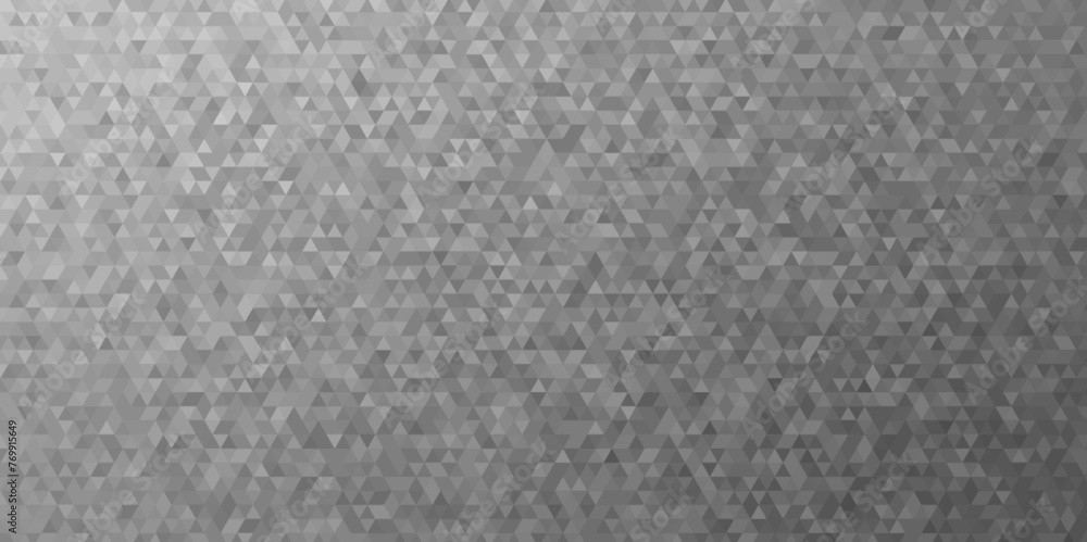 Abstract Isometric Triangle Low Poly Fractal Design Gray Gradient Mosaic Textured Background. For Interior design & Backdrop, Websites, Presentations, Brochures, Social Media Graphics.