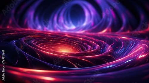 Purple and Red Fluid Swirls
