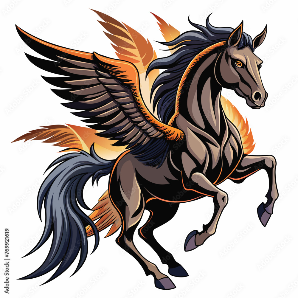 Fototapeta premium Horse , horse with full open wings