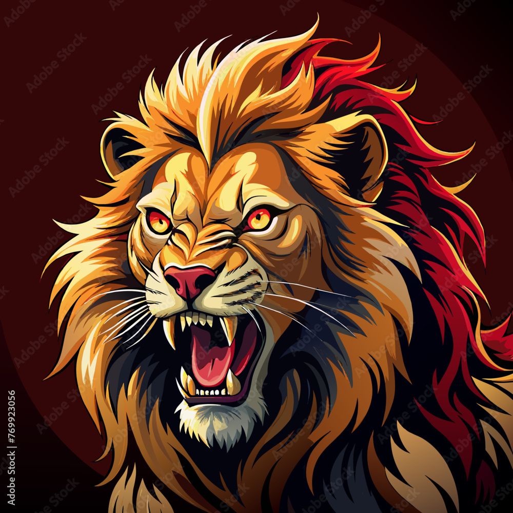 Lion , Wild Lion , Angry lion