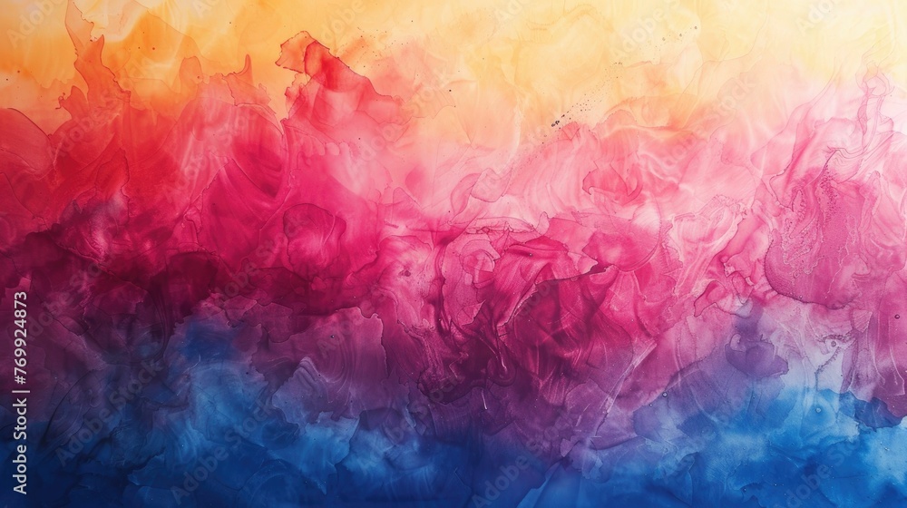Fototapeta premium Abstract watercolor wash, fluid colors blending, artistic backdrop with space for creative expression