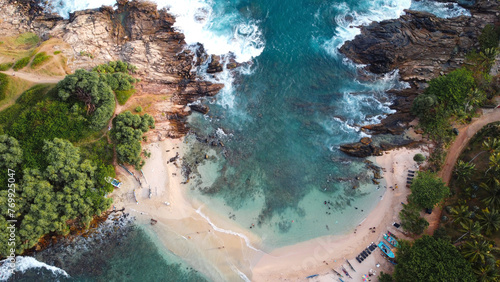 aerial view of the sea