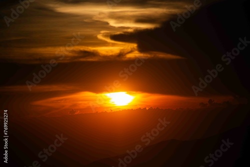 sunset in the mountains