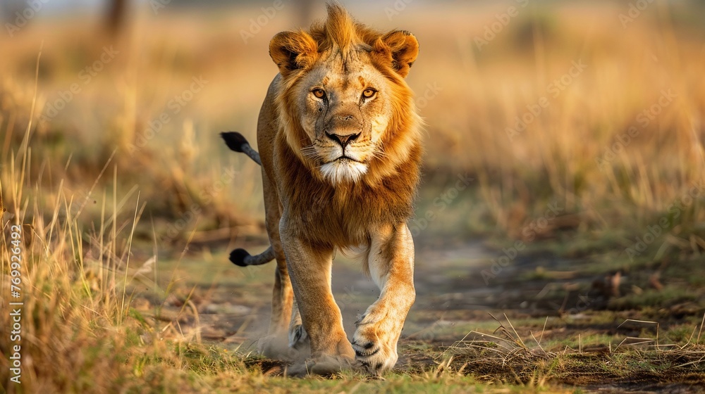 running lion running lion