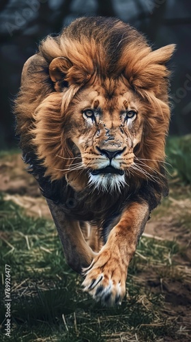 running lion © Vlad Kapusta