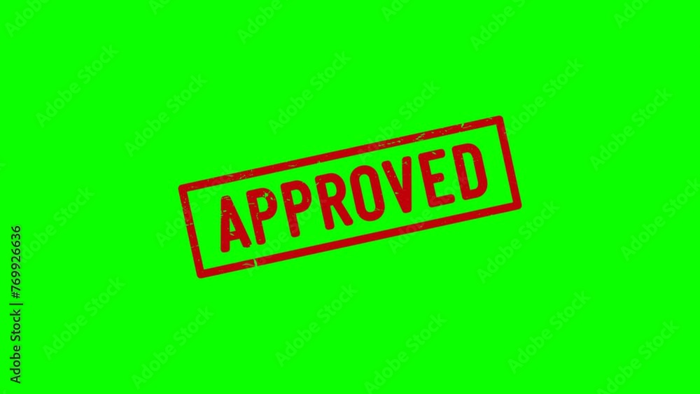 Approved stamp sign, Alpha channel, transparent background and green background. 4K Video Approved stamp sign, Alpha channel, transparent background and green background. 4K Video