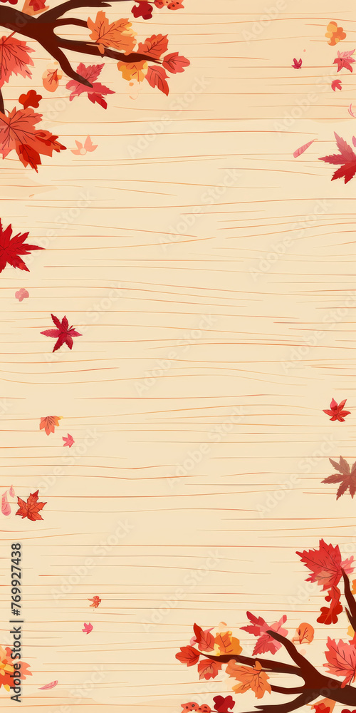Autumn Leaves Frame on Wooden Background for Festive Design Autumn Leaves Frame on Wooden Background for Festive Design
