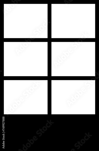 Photo frame isolated. Template for photo booth and polaroid photo. Empty photo frame.