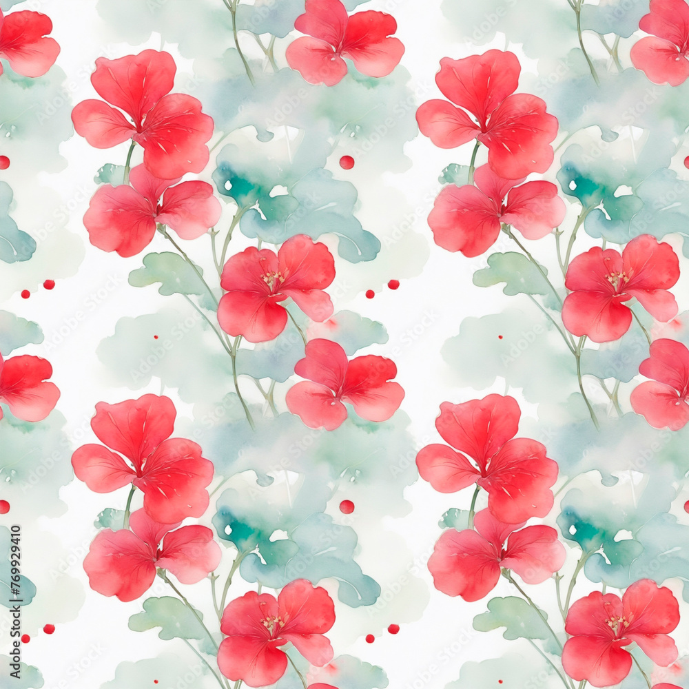 seamless pattern with poppies
