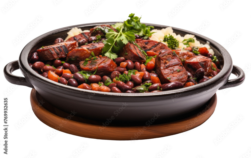 A large pot brimming with an assortment of beans and vibrant vegetables simmering to perfection A large pot brimming with an assortment of beans and vibrant vegetables simmering to perfection
