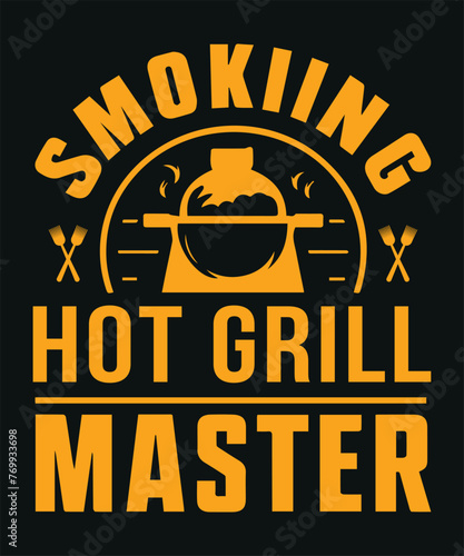 Smoking Hot Grill Master BBQ T-Shirt Design
