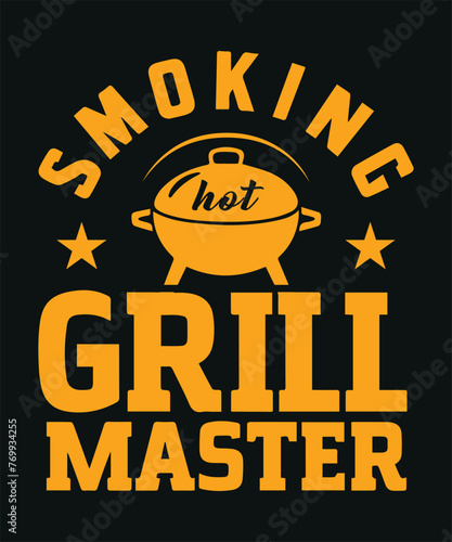 Smoking Hot Grill Master BBQ T-Shirt Design