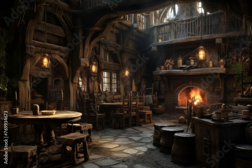 the interior of one of the lords of middle earth s pub