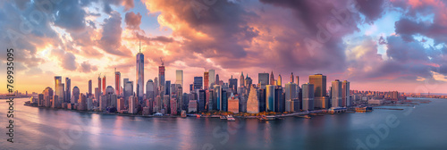 American City Panorama evoking New York City