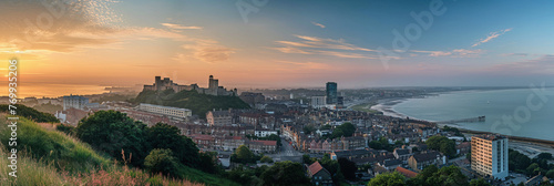 American City Panorama evoking Dover City