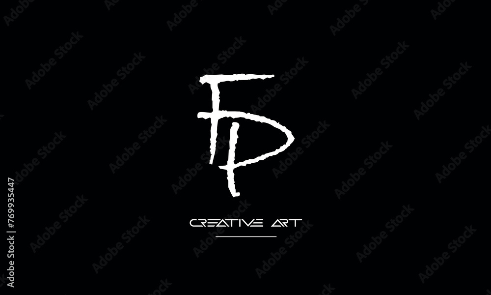 FP, PF, F, P abstract letters logo monogram