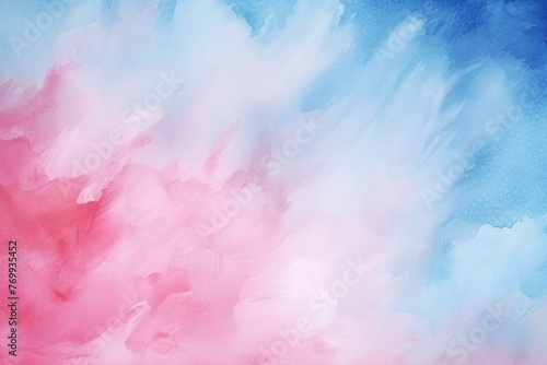 a pink and blue watercolor background april