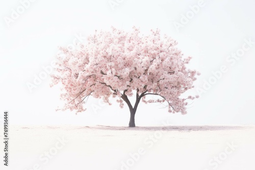a white flowering tree and white background © Michael Böhm