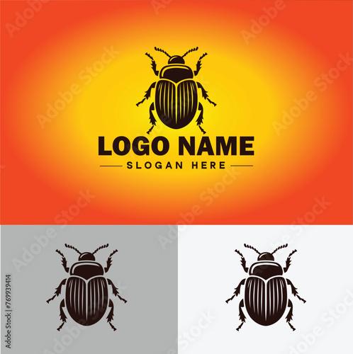 June bug bee logo icon vector for business brand app icon June bug Insect bee logo template