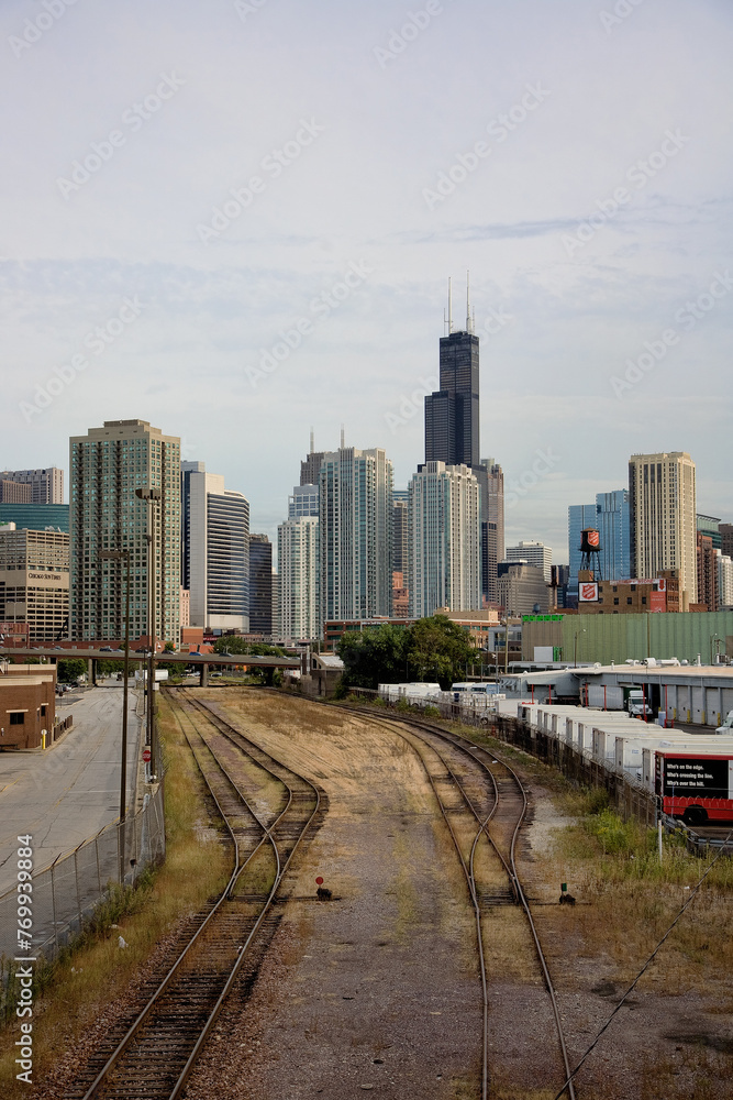 Beautiful Chicago city skyline 