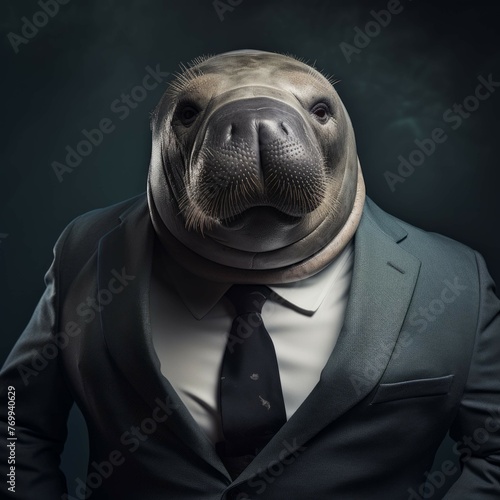 Manatee in a suit