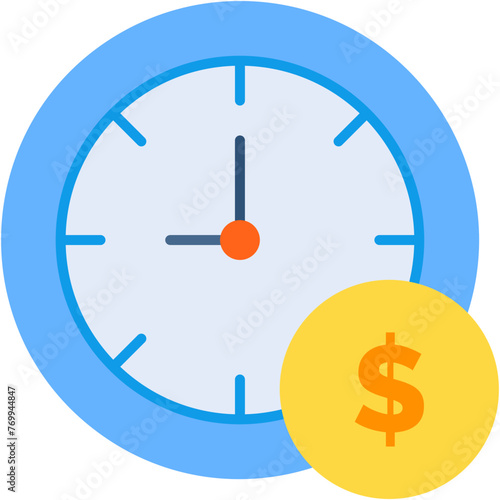 Clock, money, time is money Icon